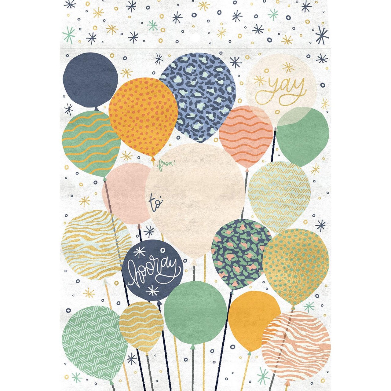 Pack/6: Party Balloons Theme Mailing Envelope - 9 x 1/2 x 12"